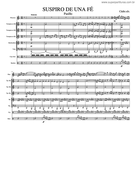 Partitura da música Suspiros De Una Fe Sib ^